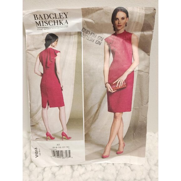 Badgley Mischka Dress Sewing Pattern V1513 • Vogue Designer Pattern • - Picture 7 of 12